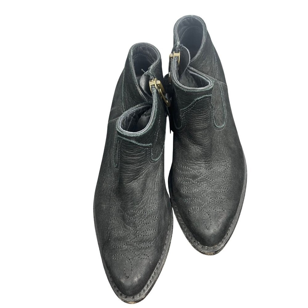 Anne Bing womens vintage Boots western style ankle Cuban heel size 38